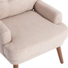 FABRIC ACCENT CHAIR WITH FOOTSTOOL ADJUSTABLE BACKREST LOUNGE RECLINER ARMCHAIR
