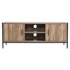 Modern Wooden Metal Frame TV Tele Stand Unit Cabinet With 2 Doors&Open Storage