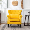 Velvet Occasional Chair Accent Armchair Wing Back Studded Lounge Sofa Fireside