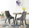 Velvet Dining Chair with Door Knocker Ring Windsor Dressing Room Chair 1/2/4/6