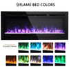 40/50/60/70/80/100 inch Insert/ Wall Mounted LED Fireplace Electric Media Fire
