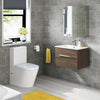Bathroom Mirror Cabinet Wall Hung Mount Double Door Stainless Steel 670 x 600mm