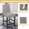 2Pcs Bar Stool Upholstered Fabric Pub Stools Counter Height Stools Dining Chairs