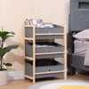 3 Fabric Drawers Storage Unit Organizer for Living Room Snack Toy Storage Shelf