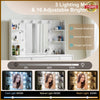 White Dressing Table with LED Mirror Modern Makeup Desk Vanity Table Set Bedroom
