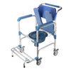 Mobile Commode Shower Chair Wheelchair Mobility Disability Elderly Aid