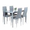 Round Square Rectangular Dining Table 2/4 Wooden Chairs Kitchen Room Restaurant