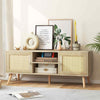 TV Stand for TVs up to 55" Rattan Media Console Table