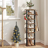 Shoe Rack Wooden, Tall Shoe Rack, Narrow Shoe Storage Organizer with 2 H