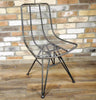 Modern Industrial Curved Metal Wire Chair