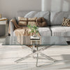 Rectangle Clear Tempered Glass Sofa Side Coffee Table Living Room Tea Table 4FT
