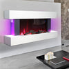 50 inch 7 LED Flame Fireplace Suite Surround Frame Electric Fire Wall Mount