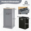 Tilt Out Laundry Cabinet Wooden Pull Out Laundry Cabinet-Grey