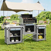 Camping Worktop Table Kitchen Folding Storage Outdoor Cook Station Aluminium