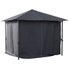 Sturdy Party Gazebo Marquee With Curtain Garden Furniture W/Ground Stake
