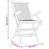 Folding Garden Chairs 8 pcs Grey 56x61x89 cm Solid Wood Teak vidaXL