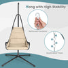 Hanging Chair with Stand Indoor Outdoor Hammock Swing Chair w/Large Padded Seat