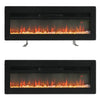 Electric Fireplace Media LED Wall Fire Wall Mounted / Standing Heater 40-100in
