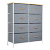 Panana Storage Dresser Organizer Unit,Chest of Drawers with 8 Fabric Bins