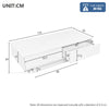 Coffee Table with 2 Storage Drawers White High Gloss Tea Table with LED Lights