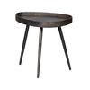 Modern Round Metal Walnut Nest Of Tables Set Of Two Coffee Tables Living Room