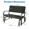 Outdoor Bench 2-person Glider Patio Glider Rocking Loveseat w/Ergonomic Backrest