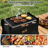 Outdoor Small Countertop Charcoal Wood Burning Grill-Black