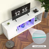150cm High Gloss Floating TV Stand Unit Living Room LED Cabinet Storage Door Bqf