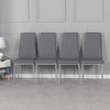 Set of 2/4/6 Faux Leather Dining Chairs Padded Seat Home Restaurants Kitchen