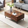 Brown Coffee Table Lift Up Top With Storage Living Room Home Office