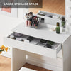 Dressing Table LED Lights & 1 Drawer Makeup Table with Mirror Bedroom White Gift