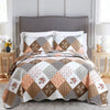 Boho Patchwork Bedspread Quilte Set Throw Rugs Bedding Pillowcases Double Size