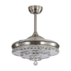 42" Ceiling Fan Light with Remote Control 3 Colour LED Invisible Fan Chandelier