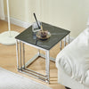 Nest Of 3 Nested Nesting Tables Side End Coffee Table Glass/Wood for Living Room