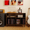 Turntable Stand with Vinyl Storage Shelves-Coffee