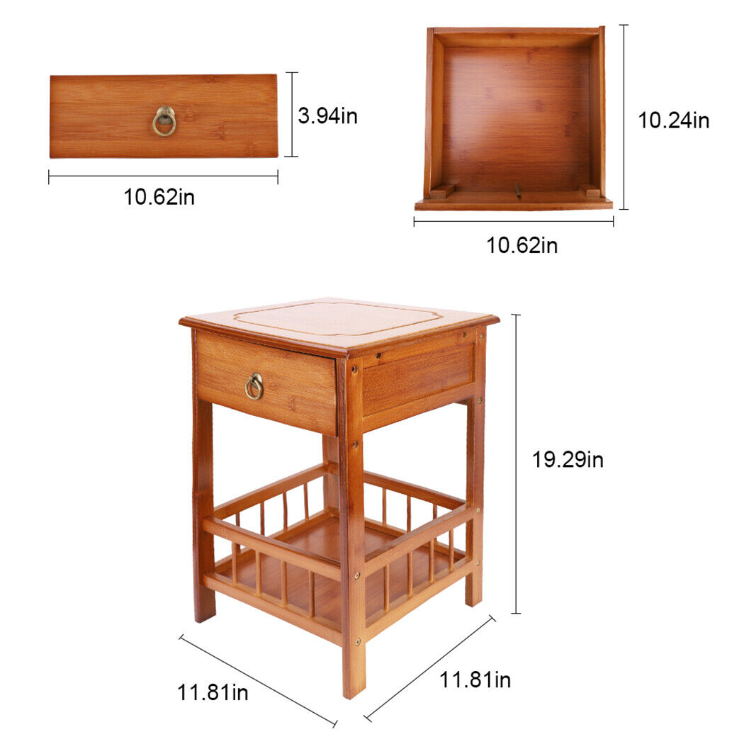 Luxuary Bedside Tables Nightstands Drawers Storage Room Kids Book Shelf Table