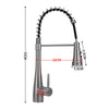 Stainless Steel Taps Kitchen Sink Mixer Swivel Spout Single Lever Mono Faucet