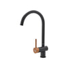 Matt Black Mono Mixer Tap Single Lever Kitchen Bathroom Sink Faucet Swivel Spout