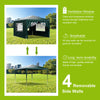 3x4m Gazebo Heavy Duty Marquee Canopy Tent with 4 Sidewall Outdoor Wedding Party