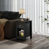 Wooden Small Side Table Slim Narrow Night Stand Bedside Drawer Storage Cabinet