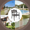 Set of 2 Outdoor Patio Dining Chairs Cast Aluminum Bistro Chairs with Armrests