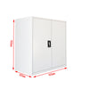 Metal Cupboard Storage Cabinet with 2 Doors for Office Laundry Workshop Garage