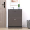 SHOE CABINET 2 DRAWER STORAGE CUPBOARD RACK SHELF FOOTWEAR ORGANISER SHOE STAND