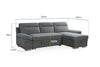 Brand New Universal Corner Sofabed in Grey with Storage and Pullout Bed Area