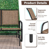 2-Person Garden Bench Outdoor Swing Glider Loveseat Patio Glider Chair