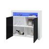 Modern 2 Door Sideboard Cupboard Buffet Cabinet 4 Shelves Storage with LED Light