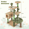 150 cm Cactus Cat Tree Indoor Multi-level Cat Tower w/ Sisal Scratching