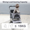 Large Pet Stroller Pushchair Folding Dog Cat Walk Travel Carrier with Rain Cover