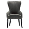 Set of 2 Velvet Upholstered Dining Chairs Wing Back Armchair Dining Room Kitchen