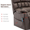 Electric Recliner Chair Lounge Massage Armchair Single Sofa with 2 Cup Holders